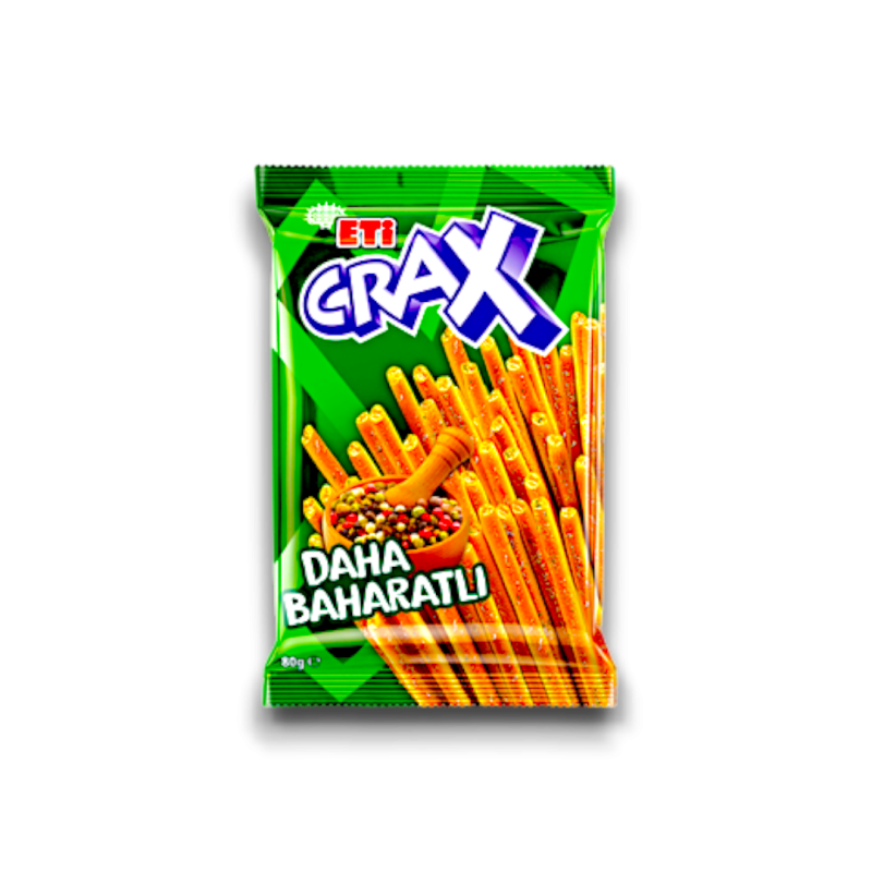 Eti Crax Spicy Stick Crackers 12x123gr