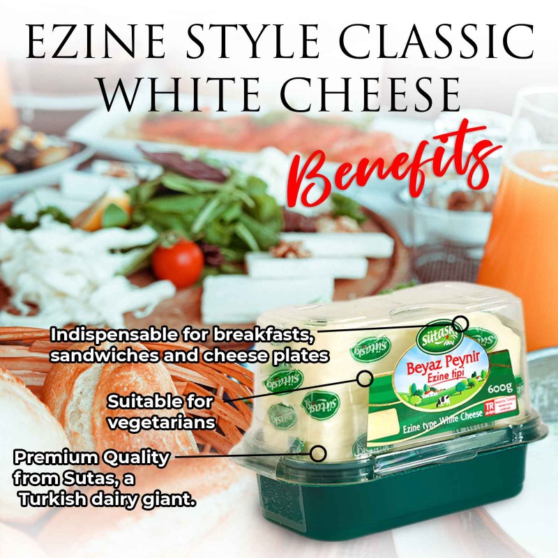 Sutas Ezine Style Classic White Cheese (Ezine Tipi Klasik Beyaz Peynir) 600 G