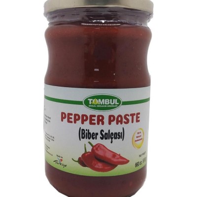 Tombul Natural Homemade Mild Pepper Paste (Ev Yapimi Tatli Biber Salcasi) 660 Cc