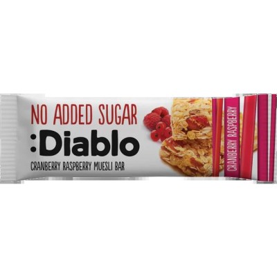 Diablo No Added Sugar Cranberry &amp; Raspberry Muesli Bar (30G)