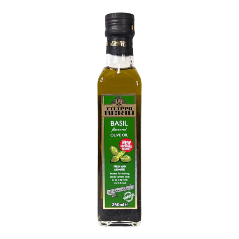 Filippo Berio Basil Flavoured Olive Oil (Zeytin Yagi) 250Ml