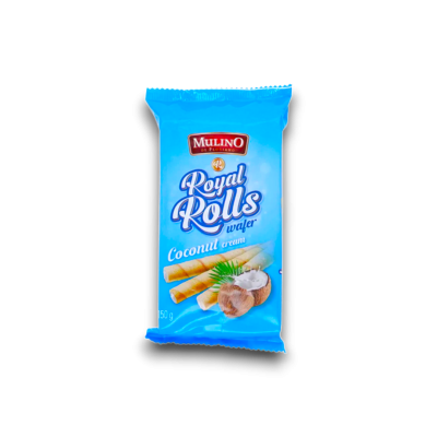 Mulino Wafer Rolls Coconut 150gr