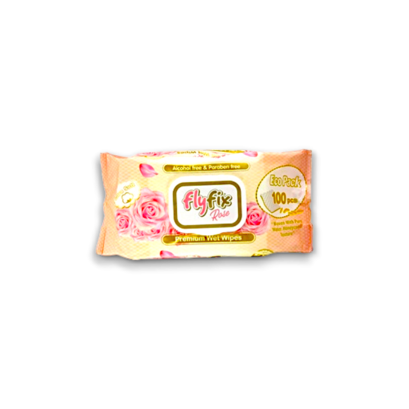 FlyFix Rose Premium Wet Wipes 100X12