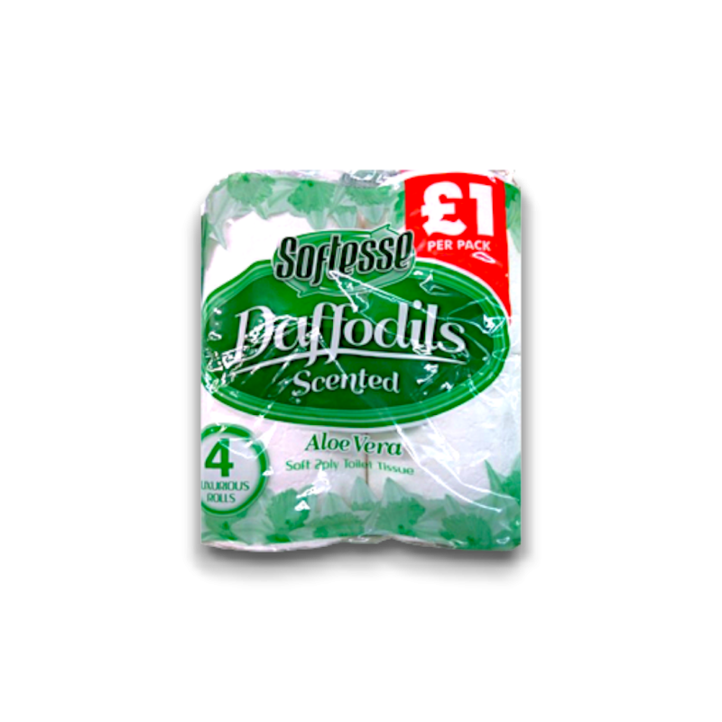 Daffodil Toilet Papler Aloe Vera (Green) Pm£1.29 10x4pack