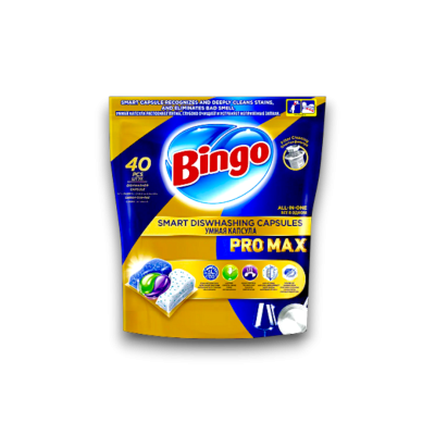 Bingo Dishwasher Tablets Pro Max (40pcs) 5x40pcs