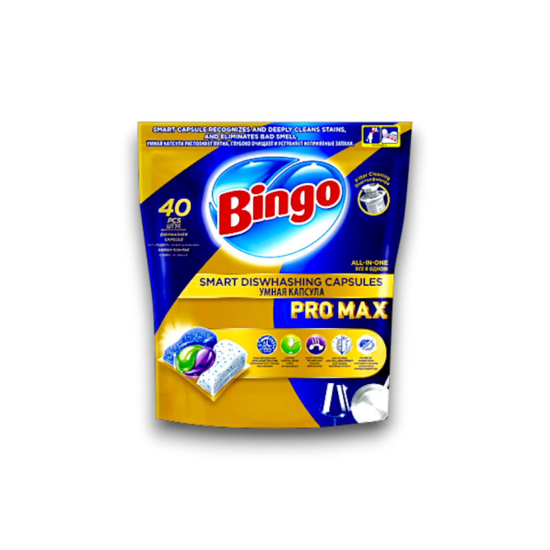 Bingo Dishwasher Tablets Pro Max (40pcs) 5x40pcs